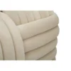 Pouf Panca Velluto Crema Rettangolare Elegante Salotto Camera da Letto