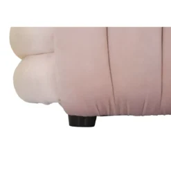 Pouf Panca Velluto Rosa Rettangolare Elegante Salotto Camera da Letto