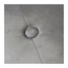 Pouf Poggiapiedi Rotondo in Velluto Tortora 67 x 41 cm