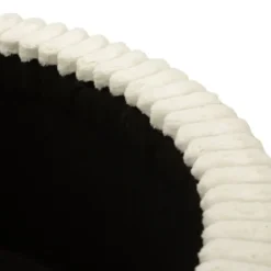 Pouf Rotondo Bianco 83x83 cm Imbottito Morbido per Soggiorno Relax