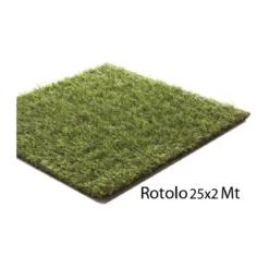 Prato Finto Rotolo 25x2 Metri 20 mm Erba FInta Moquette Manto Pronto Sintetico