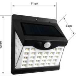 Proiettore Solare 40 LED 250 Lumen Sensore di Movimento Crepuscolare