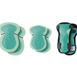 Protezioni Bambini XS Gomiti Ginocchia Polsi Verde Bici Monopattino