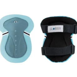Protezioni per Bambini XS Set Gomiti Ginocchia Polsi Blu Pastello Bici