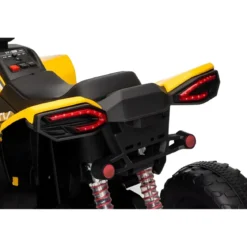 Quad Elettrico per Bambini ATV Speed Giallo 12V con Luci LED Bluetooth