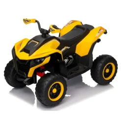 Quad Elettrico per Bambini ATV Speed Giallo 12V con Luci LED Bluetooth