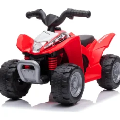 Quad Elettrico per Bambini Rosso Honda 7,2V con Luci LED Ricaricabile