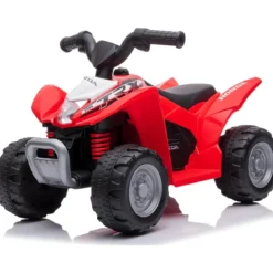 Quad Elettrico per Bambini Rosso Honda 7,2V con Luci LED Ricaricabile