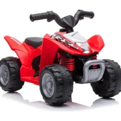 Quad Elettrico per Bambini Rosso Honda 7,2V con Luci LED Ricaricabile