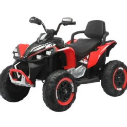 Quad Elettrico per Bambini 24V Rosso ATV Safari Telecomando MP3