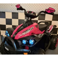 Quad Elettrico 4 ruote Macchina per Bambina a Batteria 12 V Luci Auto Macchinina
