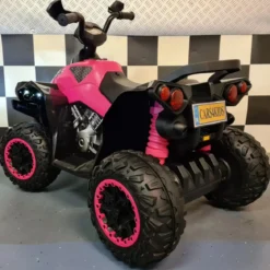 Quad Elettrico 4 ruote Macchina per Bambina a Batteria 12 V Luci Auto Macchinina