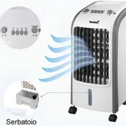 Raffrescatore d'Aria Dcg 65W 4 Litri Oscillazione 2 Ghiacci Sintetici
