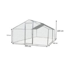 Recinto in Rete in acciaio 300x400 cm per 7-9 animali Pollaio