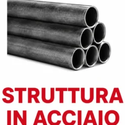 Recinto per Animali in Acciaio Zincato 2x3 m Pollaio con Telo 6 m2