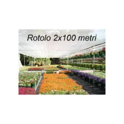 Rete Ombreggiante Rotolo 2x100 Metri Bianco Oscurante Telo Copertura Privacy