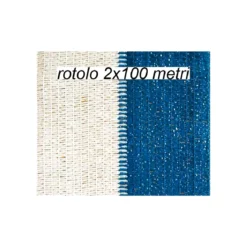 Rete Ombreggiante Rotolo 2x100 Metri Azzurro Oscurante Telo Copertura Privacy
