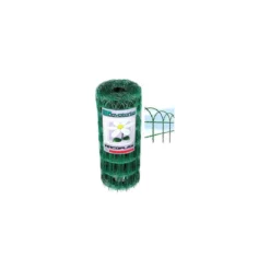 Rete Ornamentale 120 cm Altezza Rotolo 25 Metri Zincata Verde Aiuola Cavatorta