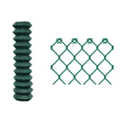Rete per Recinzione Plastificata Verde a maglia sciolta 50x50cm H175 25 metri