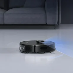 Robot Aspirapolvere Lavapavimenti Nero con Base 0,35L Mappatura Smart