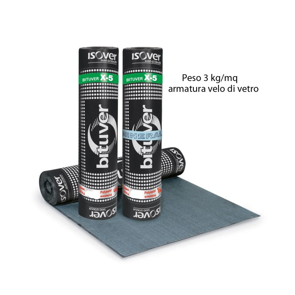 Rotolo Guaina 3kg Poliestere Velovetro 10mt Bituminosa Impermeabilizzante Bitume