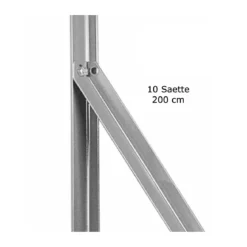10 Saette a L 200 per Pali 200 225 250 in Acciaio Paletti da Recinzione
