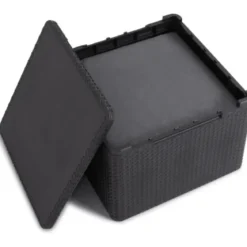 Salottino da Esterno 4 Posti in Resina Effetto Rattan con Tavolino