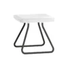 Salotto da Esterno 2 Posti in Resina Bianco Effetto Rattan con Tavolino