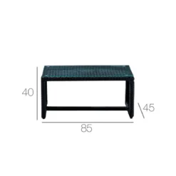 Salotto Polyrattan Esterno Giardino Rattan Sintetico Divano 2 Poltrone Tavolino