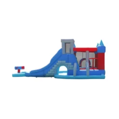Saltarello Scivolo Gonfiabile Castello Acquatico Gigante Squalo Giochi Acqua