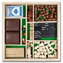 Scacchiera in Legno 7 in 1 Giochi da Tavolo Combinati Set Multifunzione