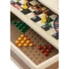 Scacchiera Multigioco 10 in 1 in Legno con Cassettiera Portapedine