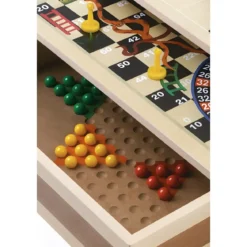 Scacchiera Multigioco 10 in 1 in Legno con Cassettiera Portapedine