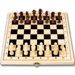 Scacchiera Pieghevole Giochi da Tavolo 3 in 1 in Legno Salvaspazio