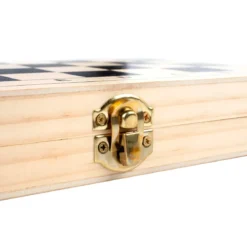 Scacchiera Pieghevole Giochi da Tavolo 3 in 1 in Legno Salvaspazio