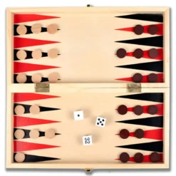 Scacchiera Pieghevole Giochi da Tavolo 3 in 1 in Legno Salvaspazio