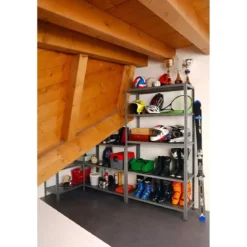 Scaffalatura Modulare 120x50 in Metallo 5 Scaffali Ripiani Rinforzati
