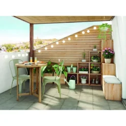 Scaffale Libreria Cubo 2 Piani Componibile in Legno Pino 36x33x71 cm