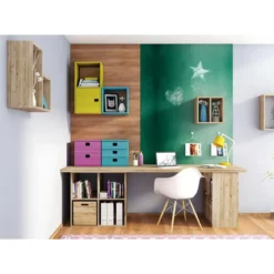 Scaffale Libreria Cubo 36x33x36 cm Componibile Legno Pino Portaoggetti