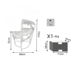 Scaffale 3 Ripiani Verniciato Bianco Fioriere Metallo Antico