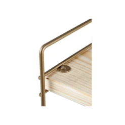 Scaffale Salvaspazio in Legno e Metallo da Bagno Mobiletto Trucchi Multiuso