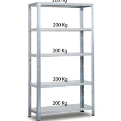 Scaffali 5 Ripiani Rinforzati 100x40 in Metallo Scaffalatura Modulare