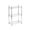 Scaffali 3 Ripiani 60x35 in Metallo Cromato Stretto per Garage Mensole Officina