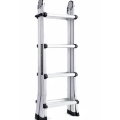 Scala 4+4 Gradini Allungabile 4.2 Multiuso Scaletta Zoppa Alluminio Telescopica