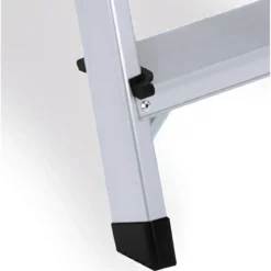 Scala in Alluminio 4 Gradini Robusta Scalini Max 150kg Sgabello Lavori Scaletta
