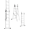Scala Trasformabile 6+6 Gradini in Alluminio Pieghevole Altezza 2,7m