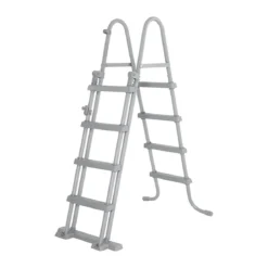 Scaletta di Sicurezza per Piscina Altezza 122 cm Bestway Gradini Esterni Acciaio