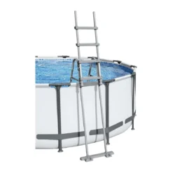 Scaletta di Sicurezza per Piscina Altezza 122 cm Bestway Gradini Esterni Acciaio