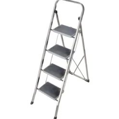 Scaletta Pieghevole 4 Gradini Antiscivolo Facal in Alluminio da Casa