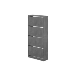 Scarpiera 4 Ante a Ribalta Doppie Salvaspazio Legno Grigio